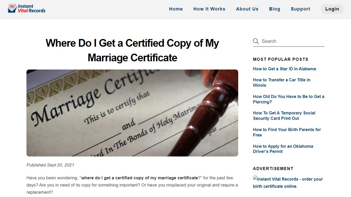 Where Do I Get a Certified Copy of My Marriage Certificate